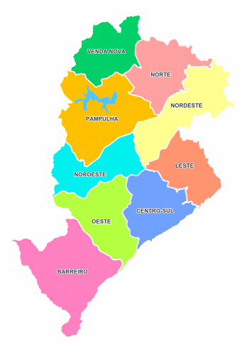 Mapa dos Regionais